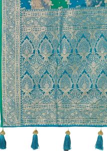 Elegant Green &amp; Blue Saree