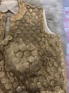 Silk Backless Golden Blouse