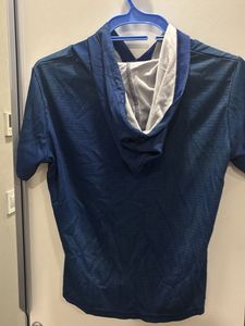 Blue Short Sleeve Hoodie