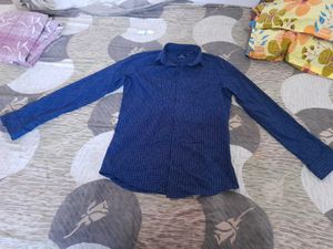 Allen Sony Blue Checked Shirt Men