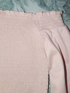 Cute Pink Off-Shoulder Crop Top