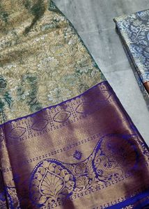 Silk Saree with Embellished Blouse