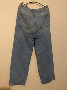 Zara Blue Straight Denim Jean