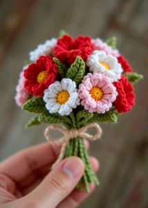 Handmade Crochet Flower Pot