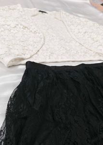 Lace Shrug &amp; Skirt Set