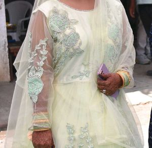 Green Gown With full Flare