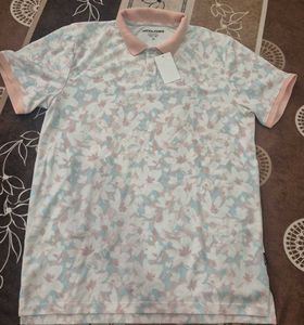 New Floral Print Polo T-Shirt