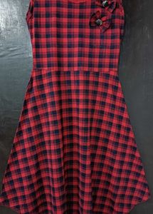 Red &amp; Black Checkered Dress