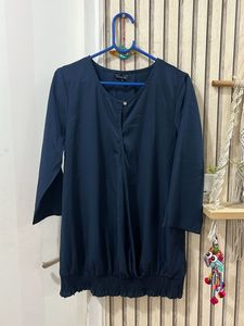 Elegant Navy Blue Blouse