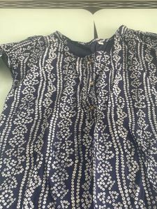 Bhandhani Blue Kurta