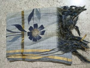 Hand-Painted Floral Dupatta