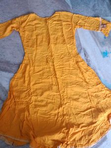 Yellow Embroidered Kurta