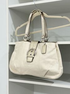 Coach Leather Buckle Handbag