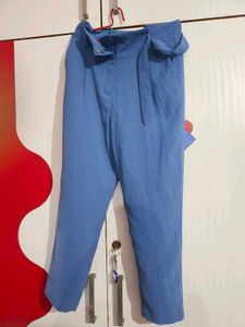 H&M blue straight trousers