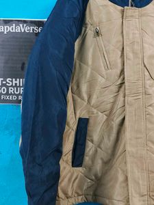 Color Block Puffer Jacket Stylish
