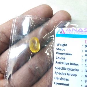 9 CTS Yellow Sapphire Pukhraj Gemstone