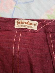 Maroon Wrap-around Festive Skirt