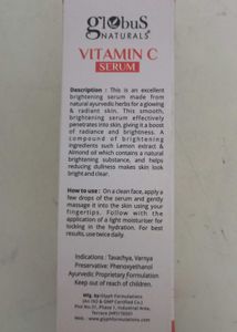 Globus Naturals Vit C Face Serum