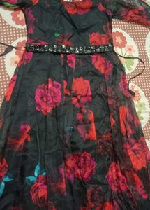 Red N Black Orgenza Dress