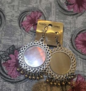 Boho Silver Mirror Earrings