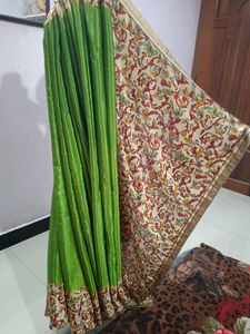 Green &amp; Floral Sari