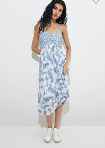 🆕 “Bombay Paisley” Blue Prints Cotton Gown Set
