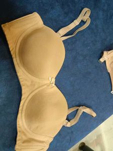 Zivame Basic Padded 3/4 Coverage Strapless Bra