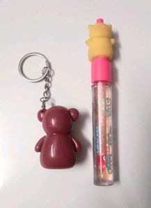 Cute Bear Keychains &amp; lipgloss