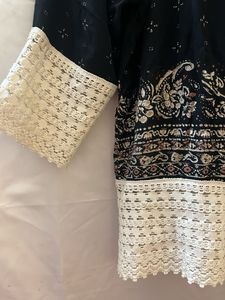 Off Shoulder Black Crochet Top