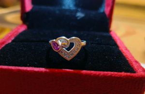 Heart pure silver ring # fixed price
