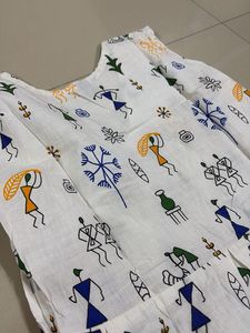 Cotton White Short Kurti For Daily Wear