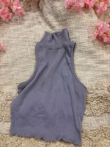 Ribbed Mock Neck Tank Top