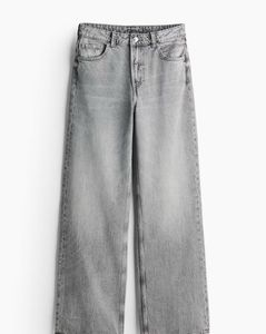 Beige Straight Leg Jeans
