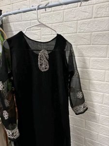 Elegant Black Chikankari Kurti