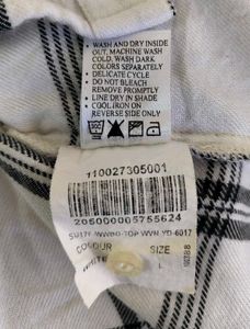 🖤 Classic Black &amp; White Plaid Rayon Shirt