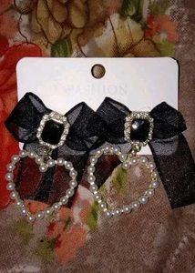 Destiny Jewels Gold Plated Korean Style Black Bow