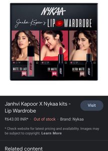 Janhvi Kapoor X Nykaa kits - Lip Wardrobe (3 pcs)