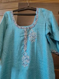 Elegant Blue winter Kurta Set