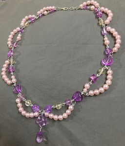 Fairy Purple And Pink Loop Necklace