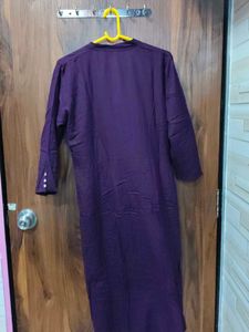 Purple Button-Down Kurti