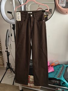 Brown Straight Leg Jeans