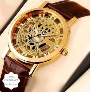 Elegant Gold Skeleton Watch