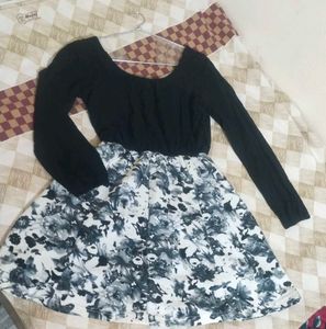 Black And White One Piece Winter 👗