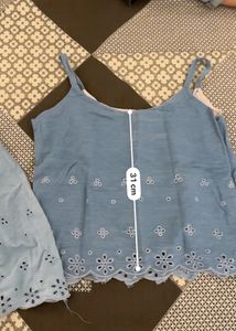 Girls&#39; Denim Tank &amp; Shorts Set