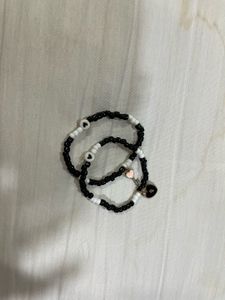 Heart Beaded Bracelets - Set of Two