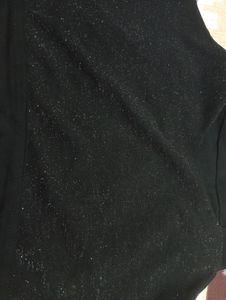 Black Shimmery Crop Top