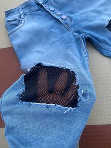 High Waist Ribbed Jean