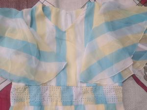Striped Dress with Embellishments