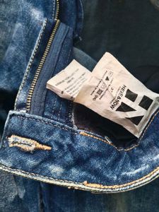 Here &amp; Now Branded Ripped Blue Jeans
