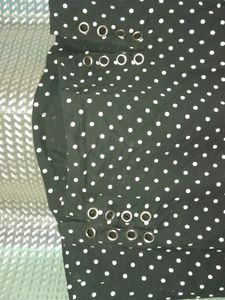 Black Polka Dots Round Neck, Back Layers,sale 75